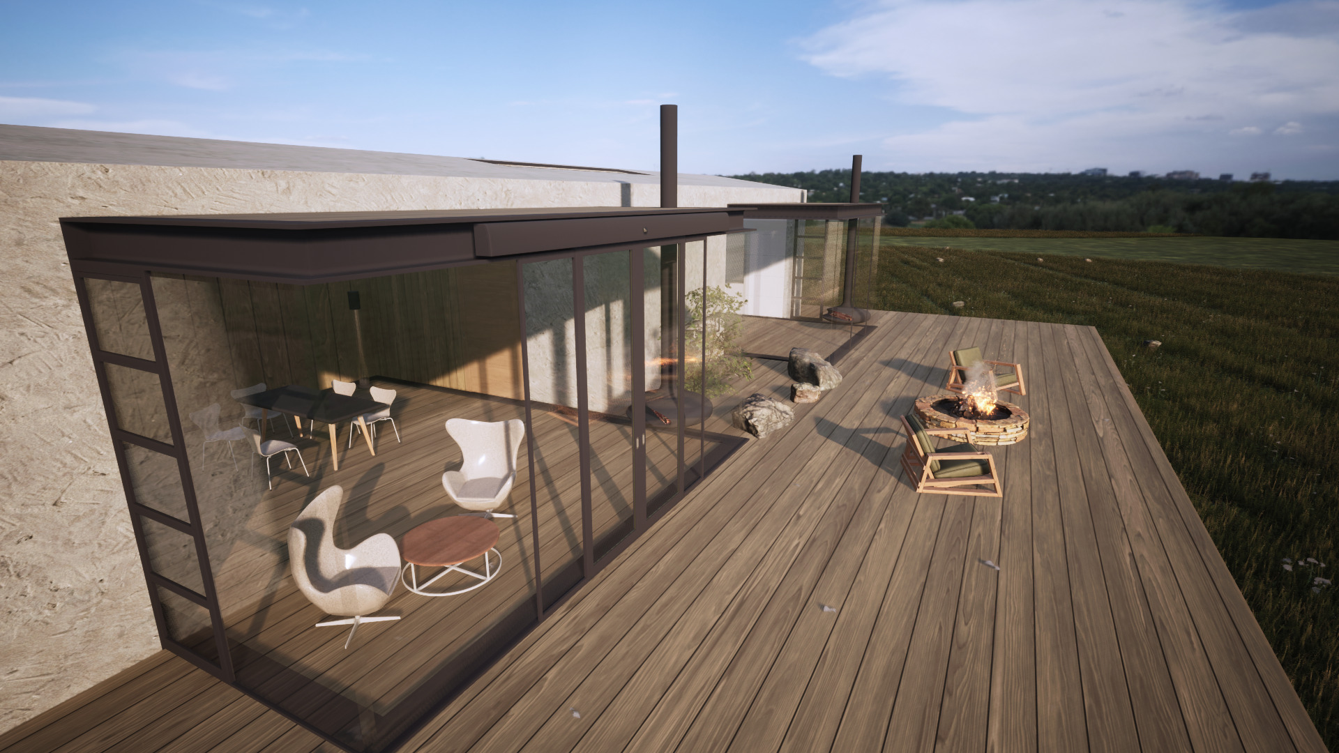 Modern House with Landscape  Twinmotion 3D Model 3D model_22