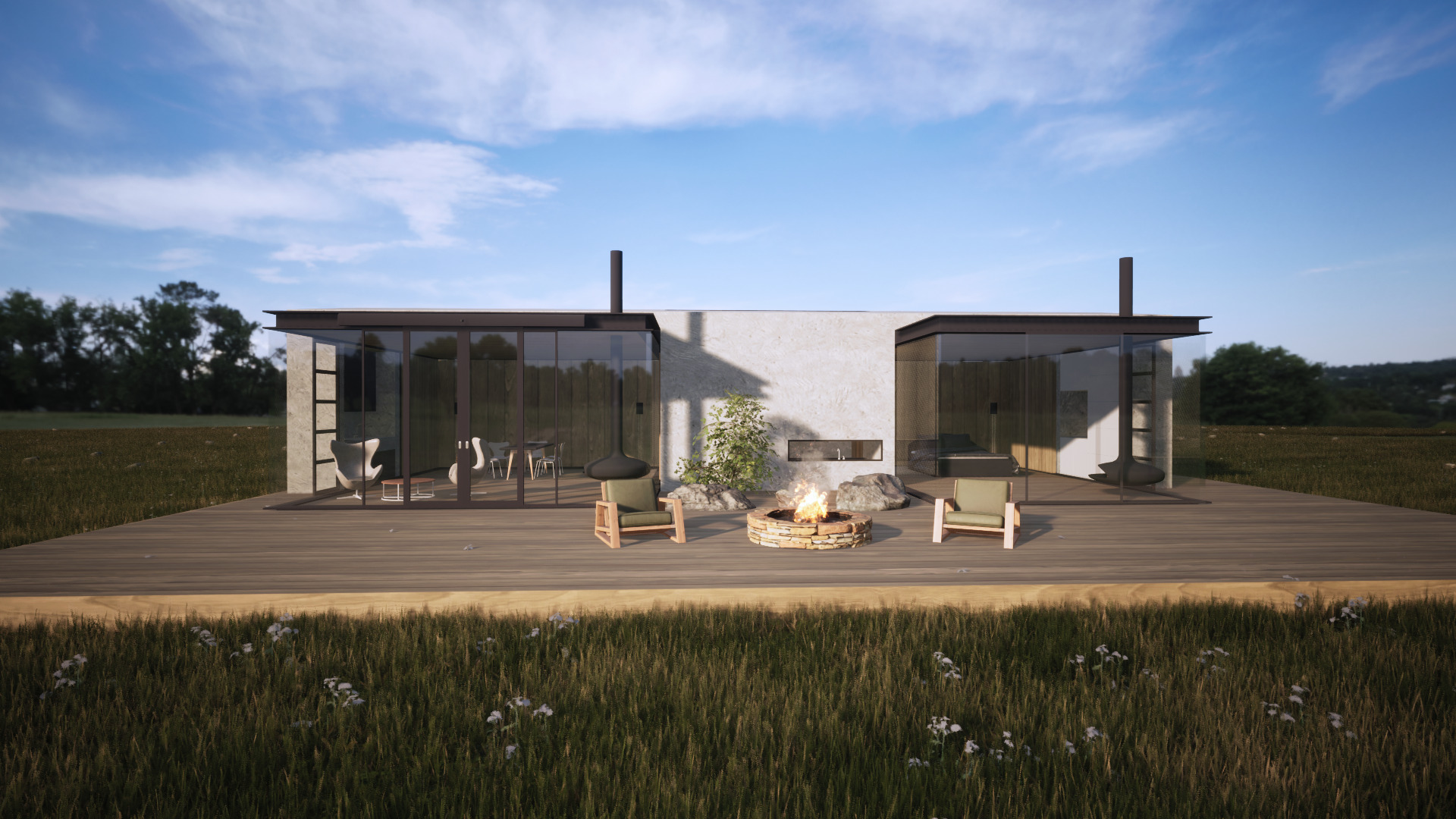 Modern House with Landscape  Twinmotion 3D Model 3D model_8