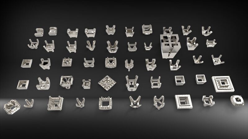 Various Princess Heads Findings Earrings nose rings styles 3D print model_4