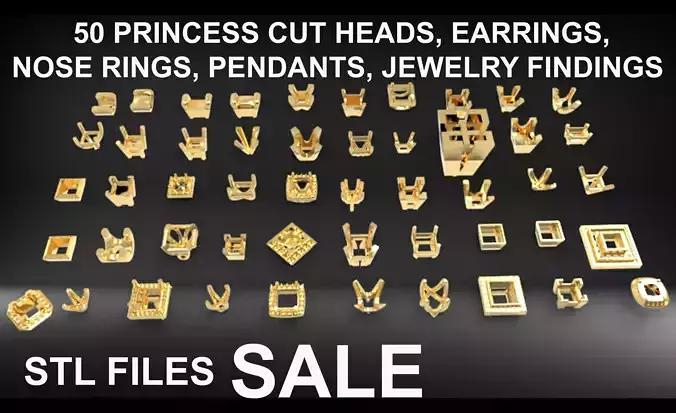 Various Princess Heads Findings Earrings nose rings styles