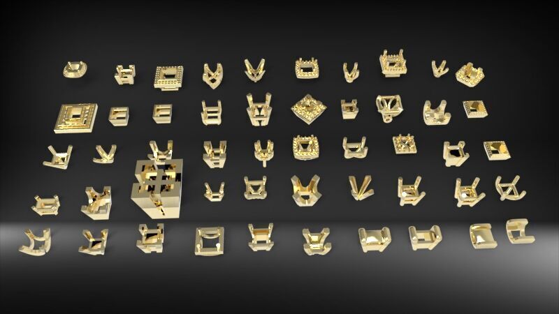 Various Princess Heads Findings Earrings nose rings styles 3D print model_28