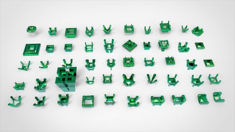 Various Princess Heads Findings Earrings nose rings styles 3D print model_30