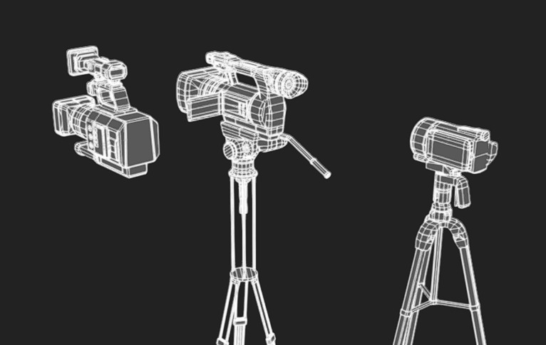 Camcorder Pack 01 Low-poly 3D model_14