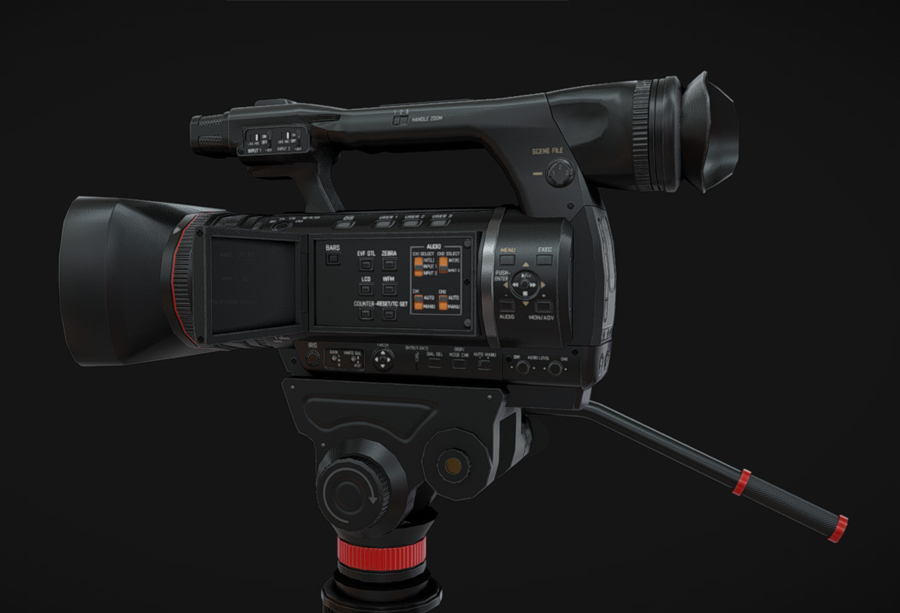 Camcorder Pack 01 Low-poly 3D model_6