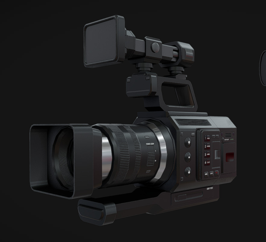 Camcorder Pack 01 Low-poly 3D model_4