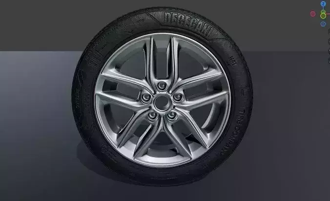 aluminum car wheel 3D model 4