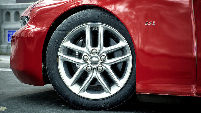 aluminum car wheel 3D model 2