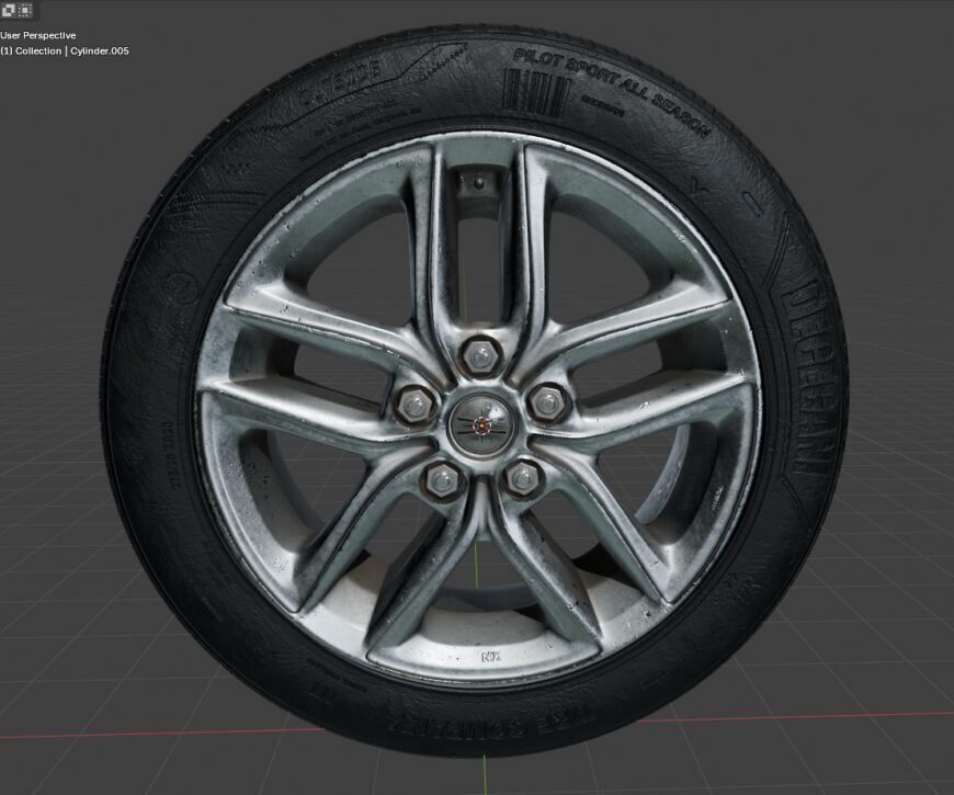 aluminum car wheel 3D model_5
