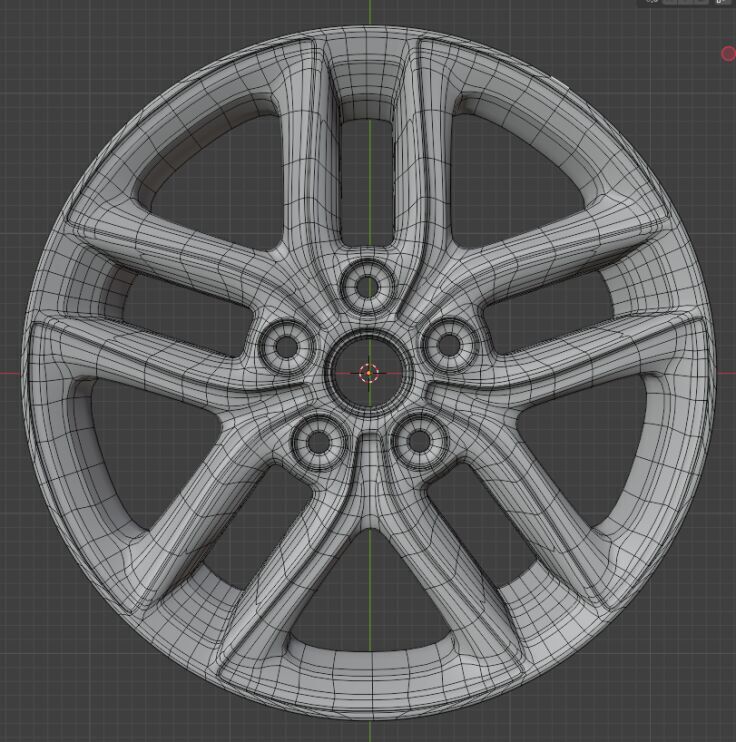 aluminum car wheel 3D model_3