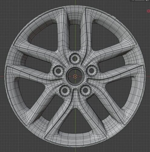 aluminum car wheel 3D model 3