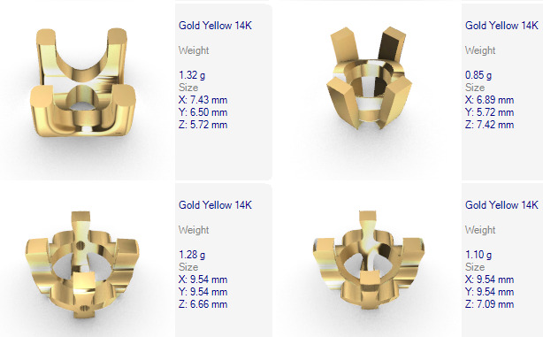 Various Round Heads Findings Earrings nose rings styles 3D print model_23