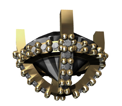 Various Round Heads Findings Earrings nose rings styles 3D print model_3