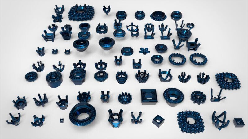 Various Round Heads Findings Earrings nose rings styles 3D print model_17