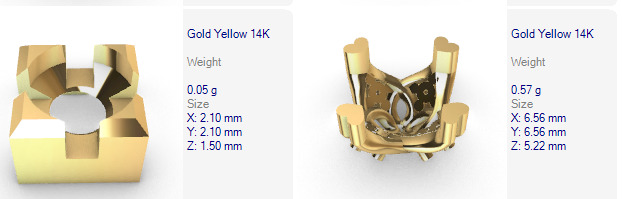 Various Round Heads Findings Earrings nose rings styles 3D print model_45