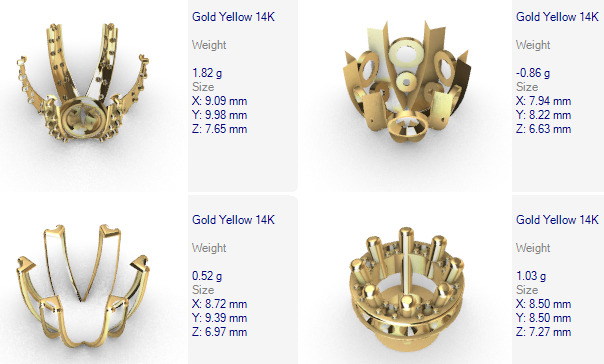 Various Round Heads Findings Earrings nose rings styles 3D print model_20