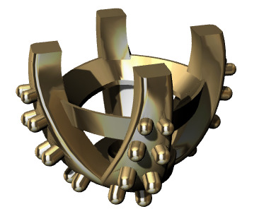 Various Round Heads Findings Earrings nose rings styles 3D print model_18