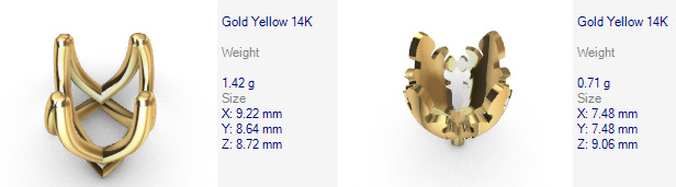 Various Round Heads Findings Earrings nose rings styles 3D print model_41