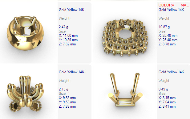 Various Round Heads Findings Earrings nose rings styles 3D print model_13