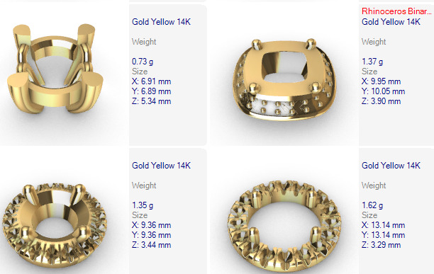 Various Round Heads Findings Earrings nose rings styles 3D print model_27