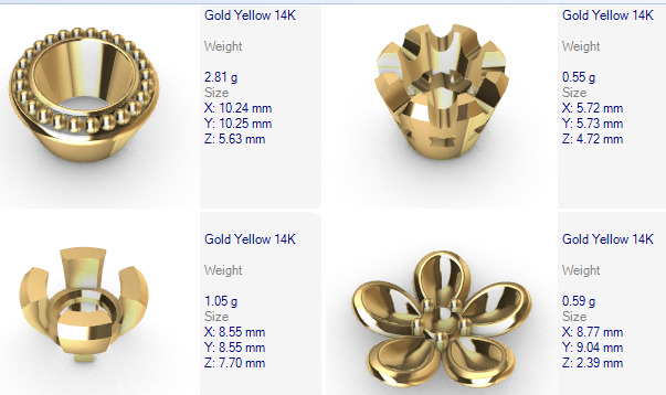 Various Round Heads Findings Earrings nose rings styles 3D print model_10