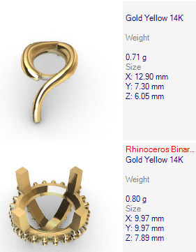 Various Round Heads Findings Earrings nose rings styles 3D print model_59