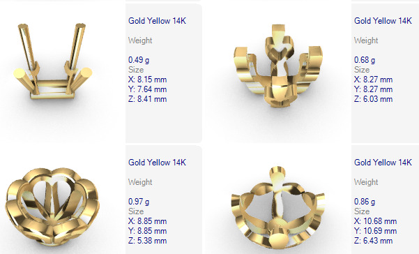 Various Round Heads Findings Earrings nose rings styles 3D print model_56