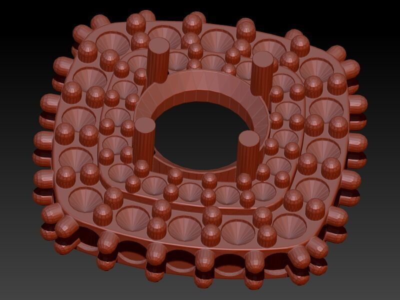 Various Round Heads Findings Earrings nose rings styles 3D print model_2