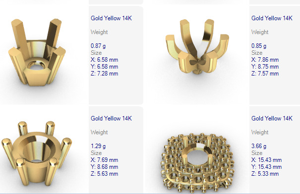 Various Round Heads Findings Earrings nose rings styles 3D print model_29