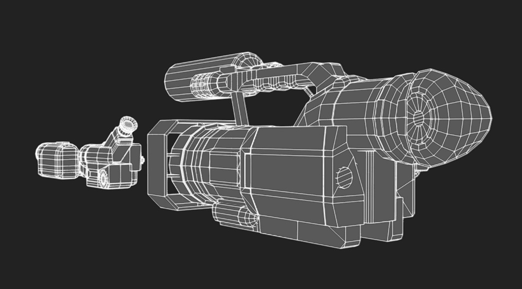 Camcorder Pack 02 Low-poly 3D model_7