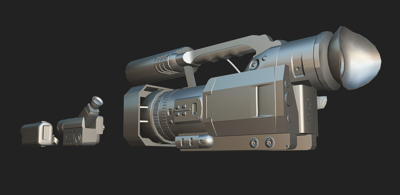 Camcorder Pack 02 Low-poly 3D model_5