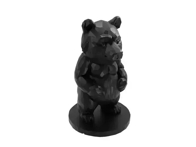 Bear Animal Low Poly 3D print model