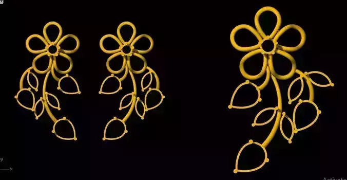 pendant and earrings 3dm file