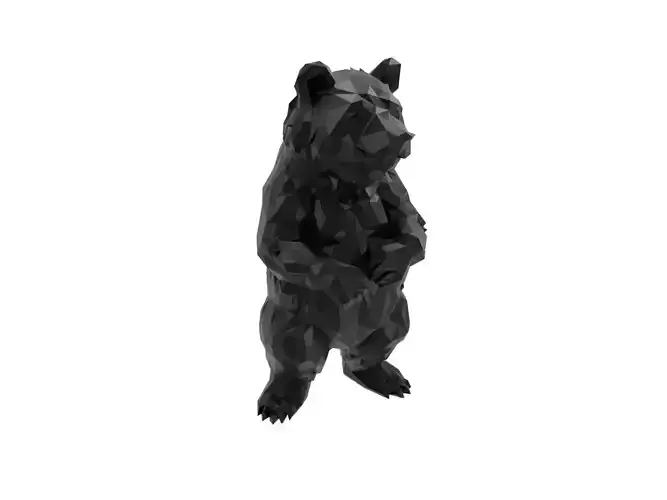 Bear Animal Low Poly 3D print model