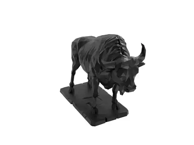 Buffalo Animal Low Poly 3D print model