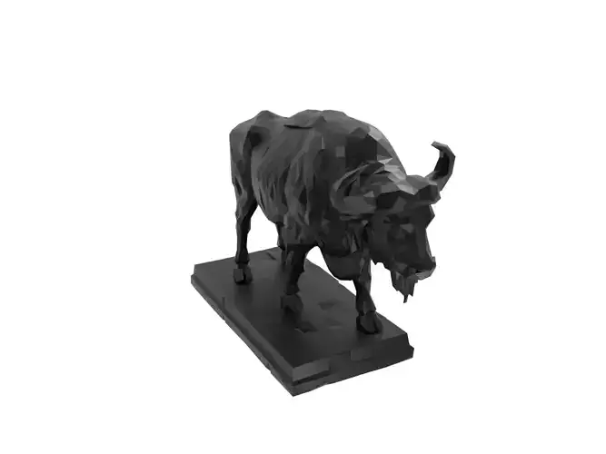 Buffalo Animal Low Poly 3D print model
