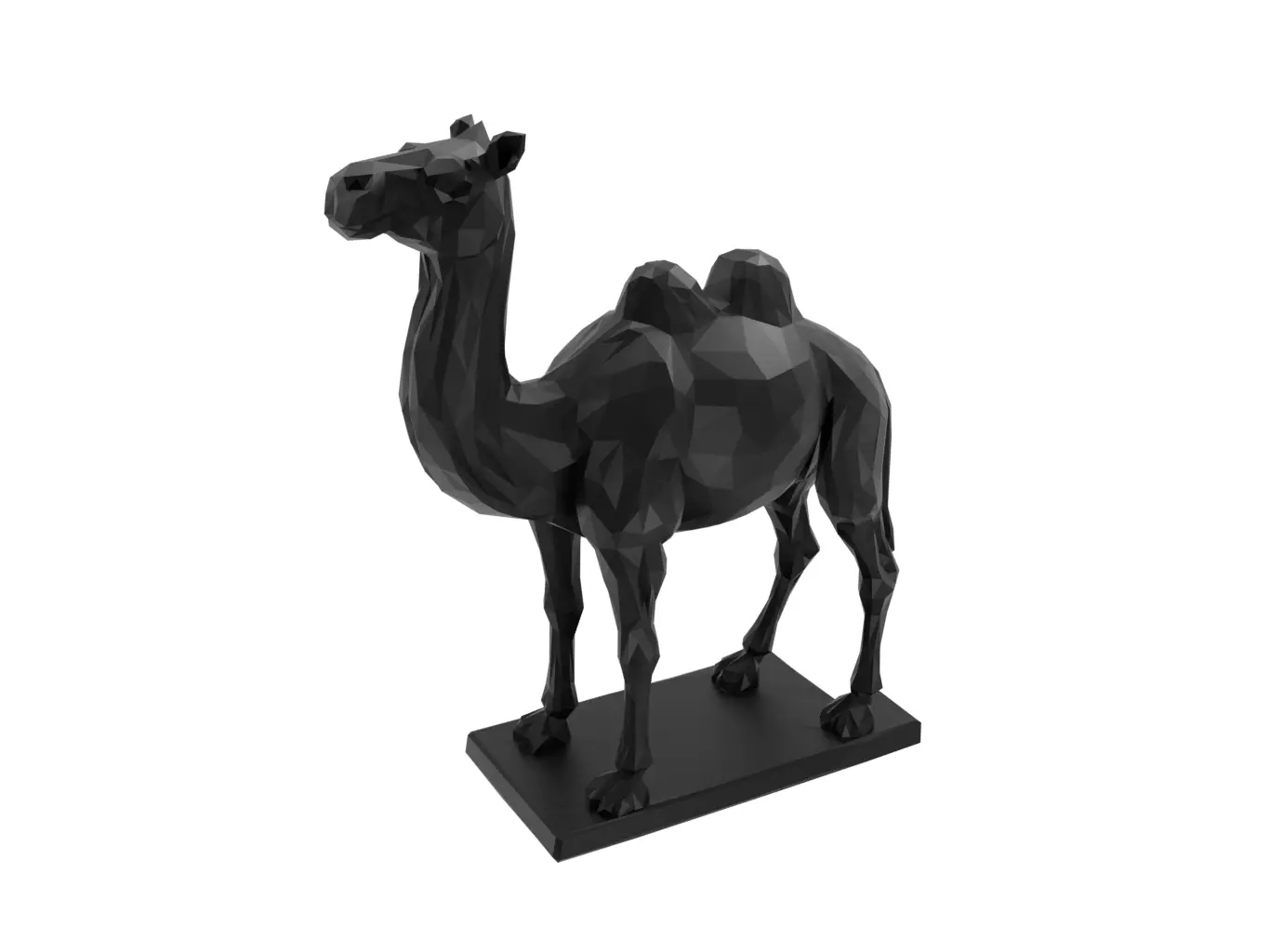 Camel Animal Low Poly 3D print model_0