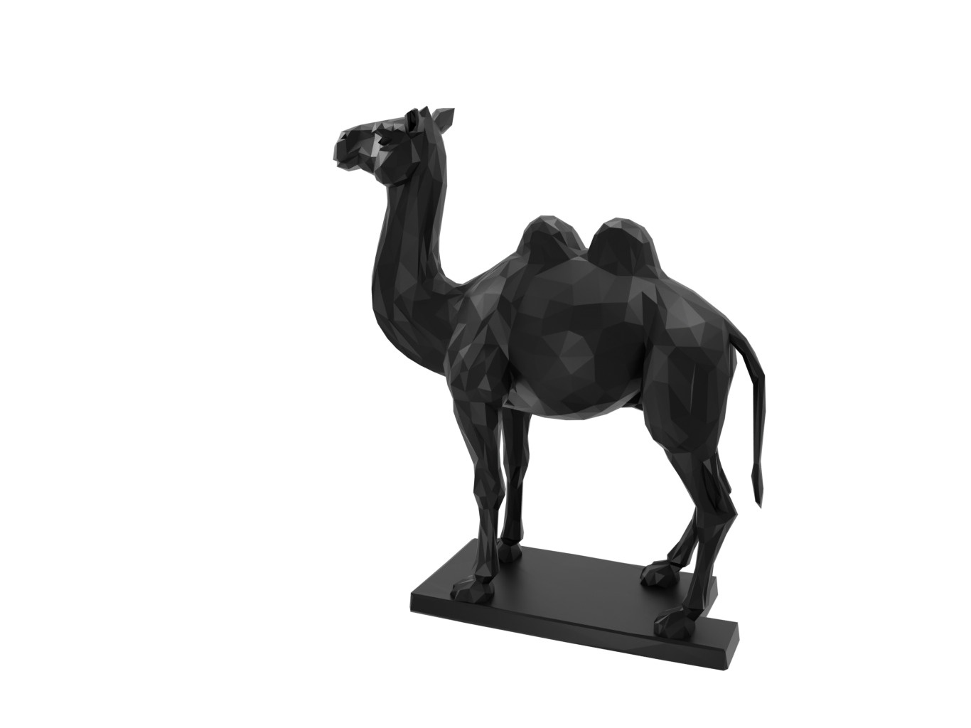 Camel Animal Low Poly 3D print model_1