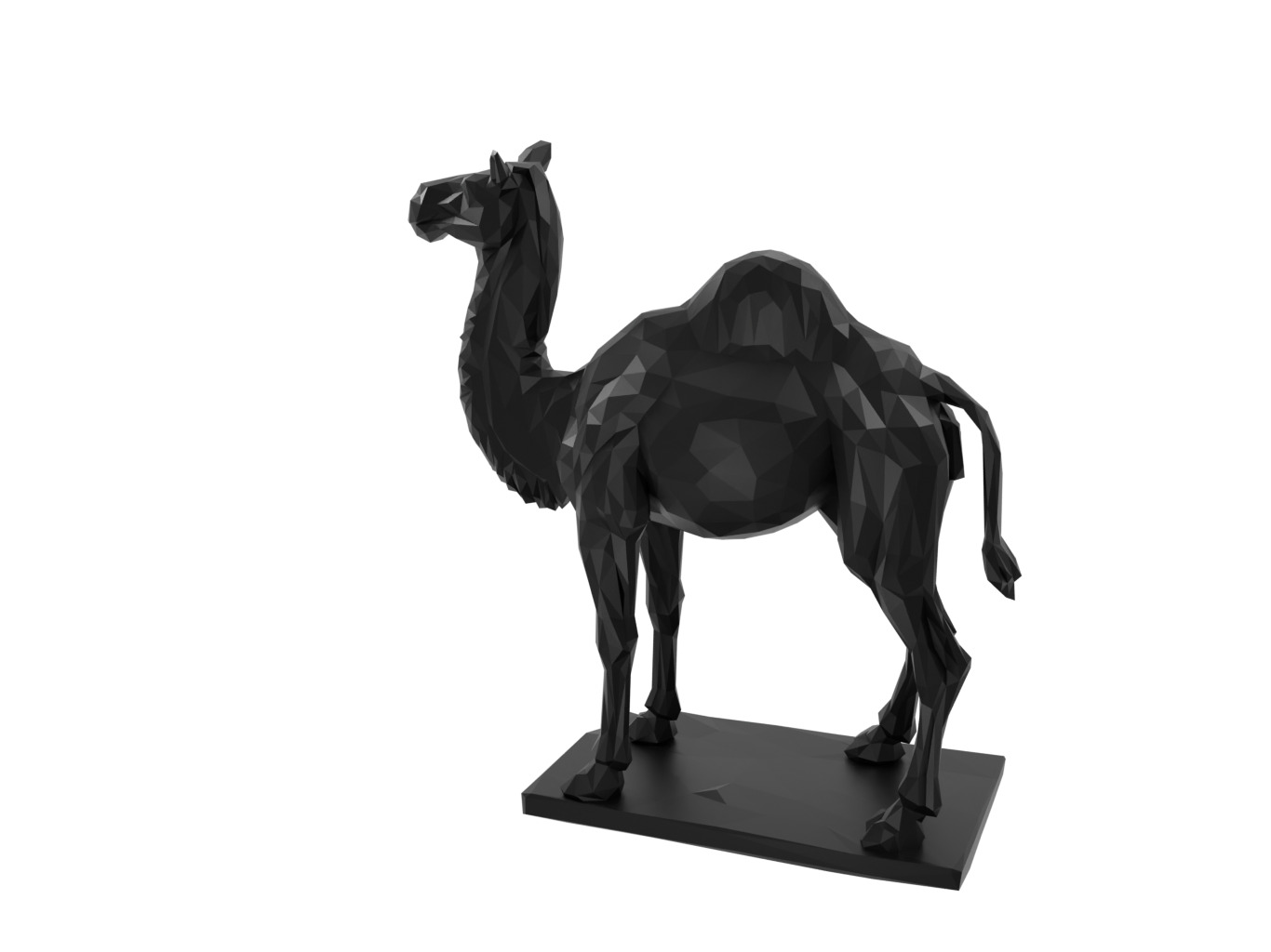 Camel Animal Low Poly 3D print model_1