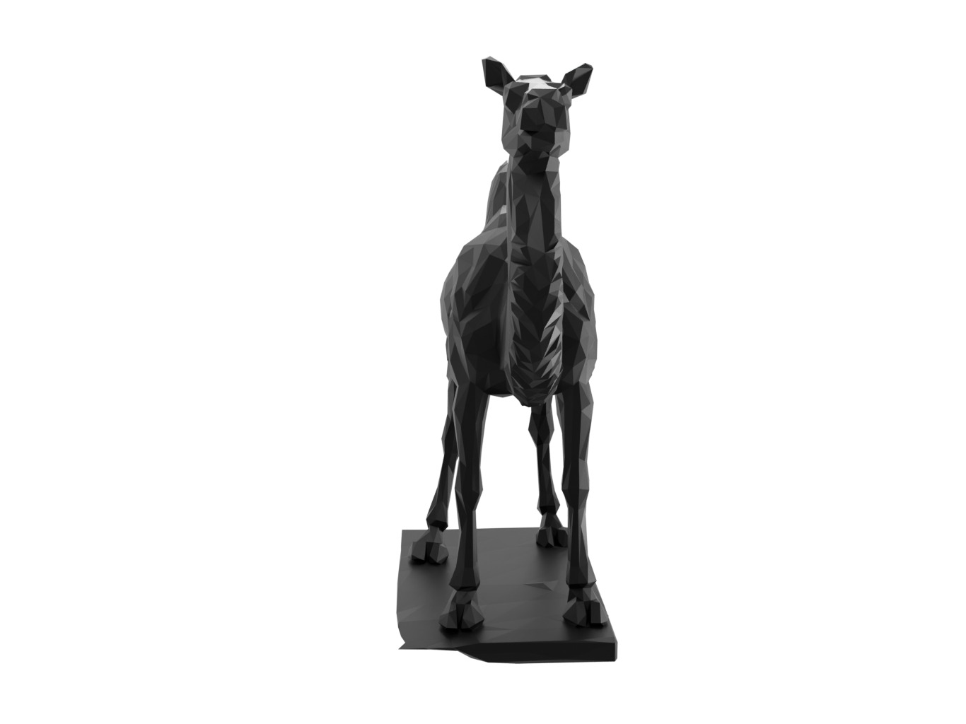 Camel Animal Low Poly 3D print model_2