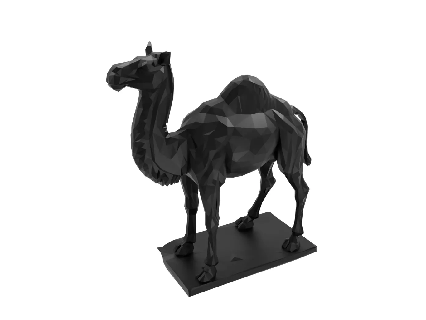 Camel Animal Low Poly 3D print model_0