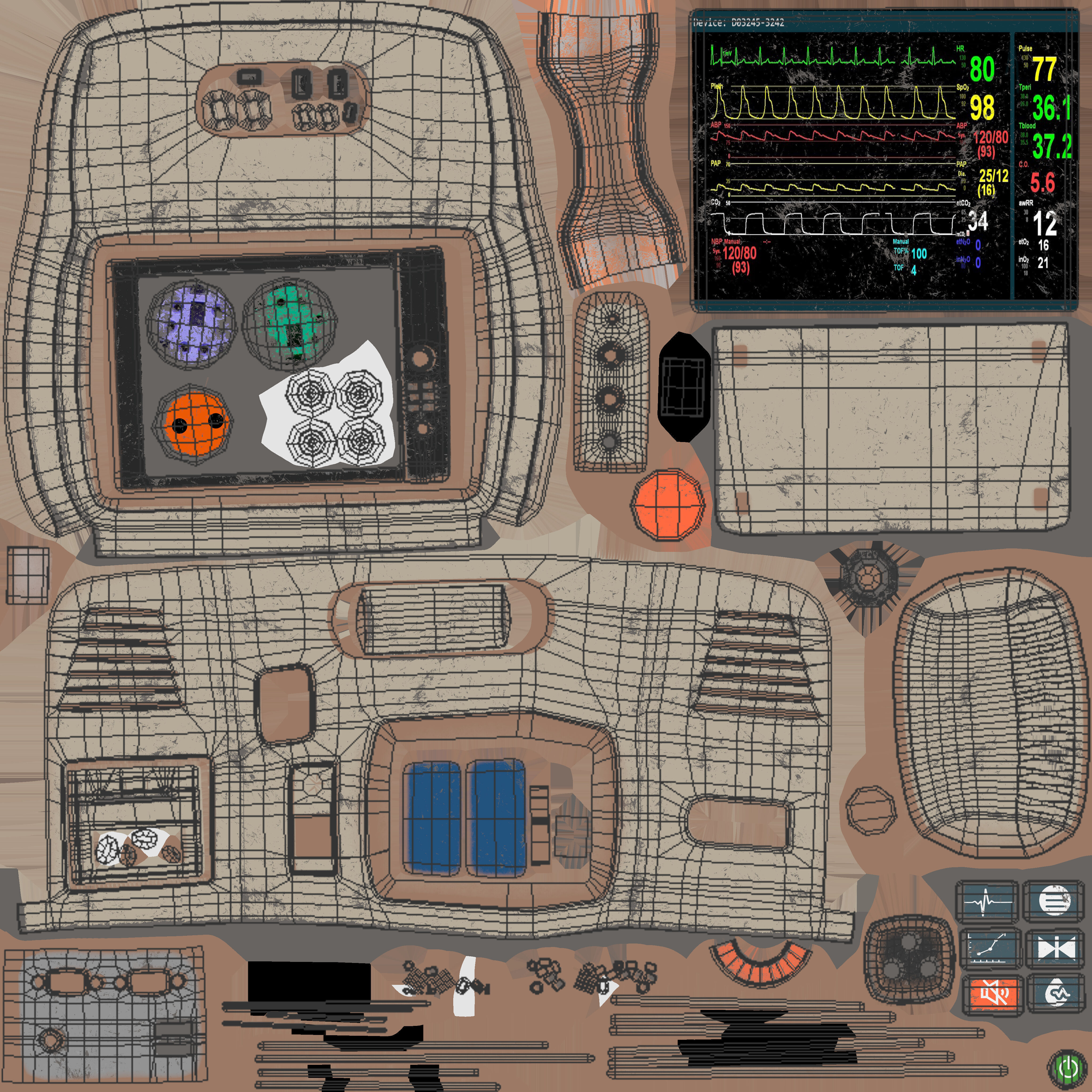 Abandoned Patient Monitor 3D model_16