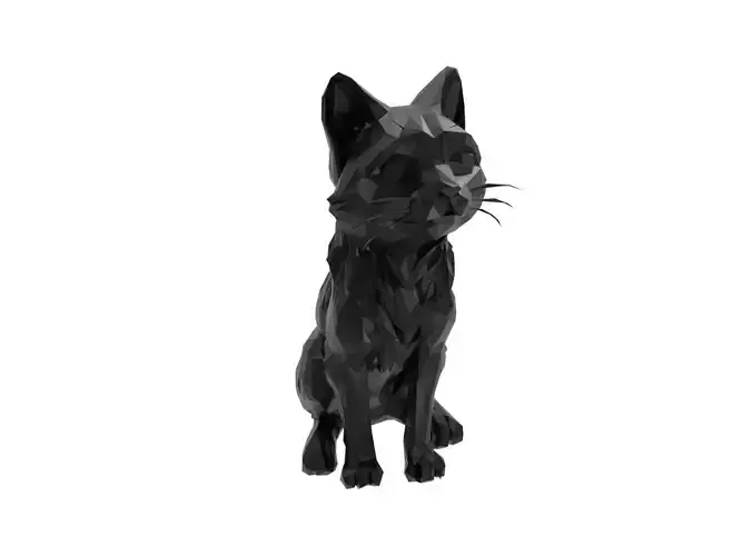 Cat Animal Low Poly 3D print model