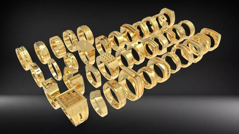 Lot of Various Mens Rings Collection Bulk package SALE 3D print model_0