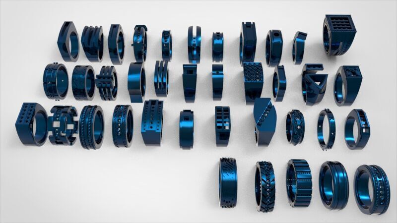 Lot of Various Mens Rings Collection Bulk package SALE 3D print model_15