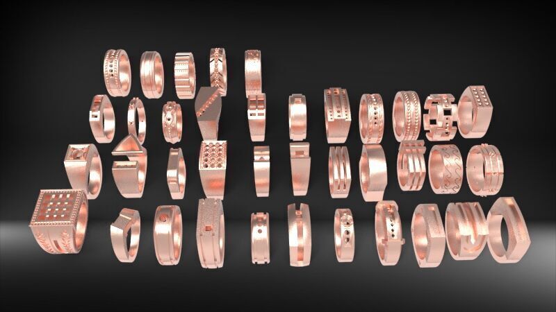 Lot of Various Mens Rings Collection Bulk package SALE 3D print model_7