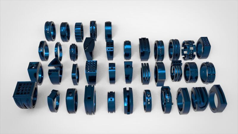 Lot of Various Mens Rings Collection Bulk package SALE 3D print model_3