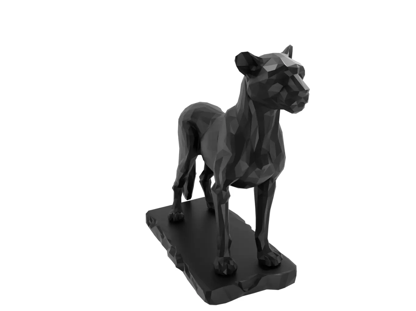 Cheetah Animal Low Poly 3D print model_0