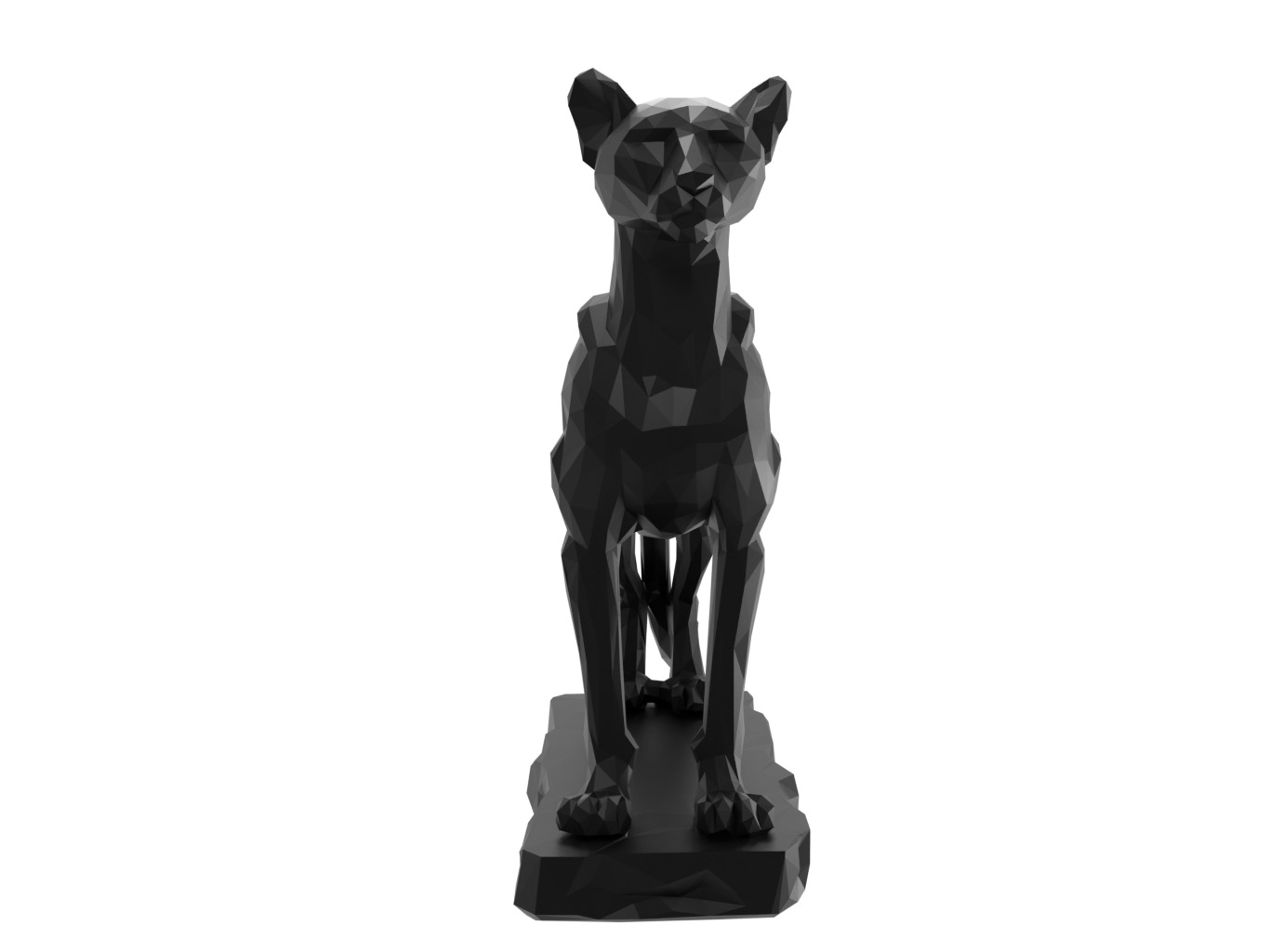Cheetah Animal Low Poly 3D print model_2