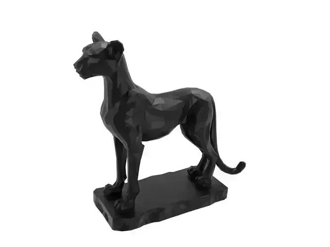 Cheetah Animal Low Poly 3D print model