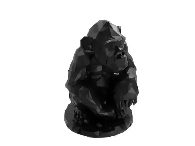 Chimpanzee Animal Low Poly